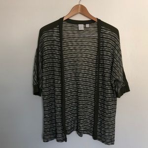 Striped Olive Cardigan